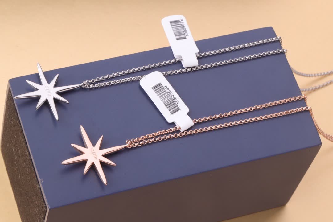 APM Monaco Elegant Silver Star Pendant Anklet